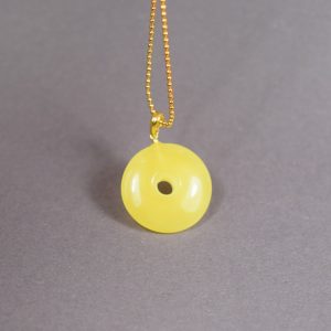 Gintarinis pakabukas ant paauksuotos grandinėlės - Image 4