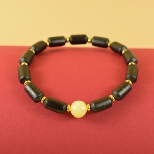 Gintarinė apyrankė iš juodo ir šviesaus Baltijos gintaro AB0169 - Image 1