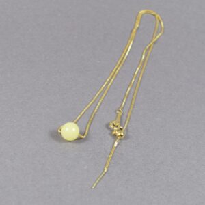 Gintarinis pakabukas „Pieno Lašas“ su paauksuota minimalistine grandinėle ✨ - Image 5