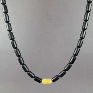Stilingi karoliai iš juodo gintaro – rafinuota prabanga - Image 1