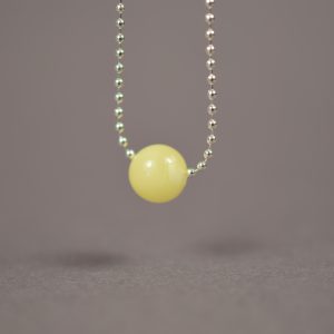 Minimalistinis gintarinis pakabukas su grandinėle ✨ GP0046 - Image 3