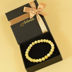 Gintarinė apyrankė iš gelsvos spalvos gintaro ✨ AB0216 - Image 3