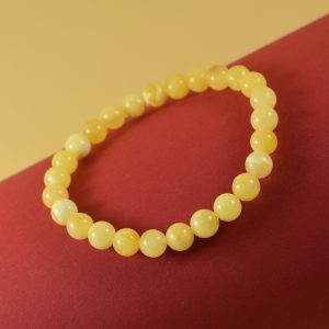 Gintarinė apyrankė iš gelsvos spalvos gintaro ✨ AB0216 - Image 2
