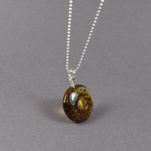 Gintarinis pakabukas su elegantiška grandinėle - Image 3