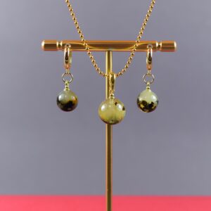 Gintarinis papuošalų komplektas „Elegancija“ - Image 4