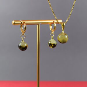 Gintarinis papuošalų komplektas „Elegancija“ - Image 1