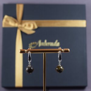 Gintariniai auskarai su apvaliais rutuliukais ✨ - Image 3