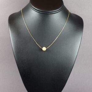 Minimalistinis gintarinis pakabukas „Amber Sphere“ su reguliuojama paauksuota grandinėle ✨ - Image 3