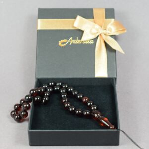 ✝️ Musulmoniškas gintarinis tasbih (rožančius) – 33 karoliukai - Image 3
