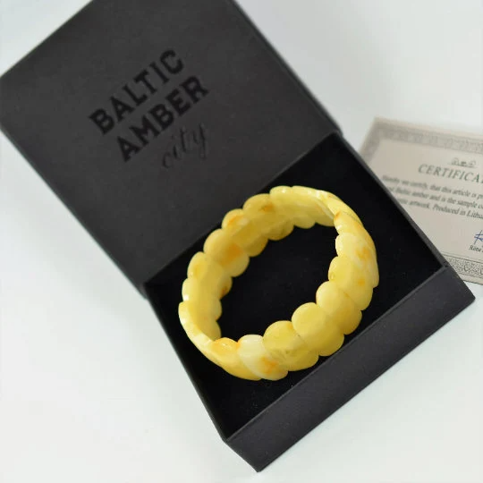 Baltic Amber bracelet Butterscotch color